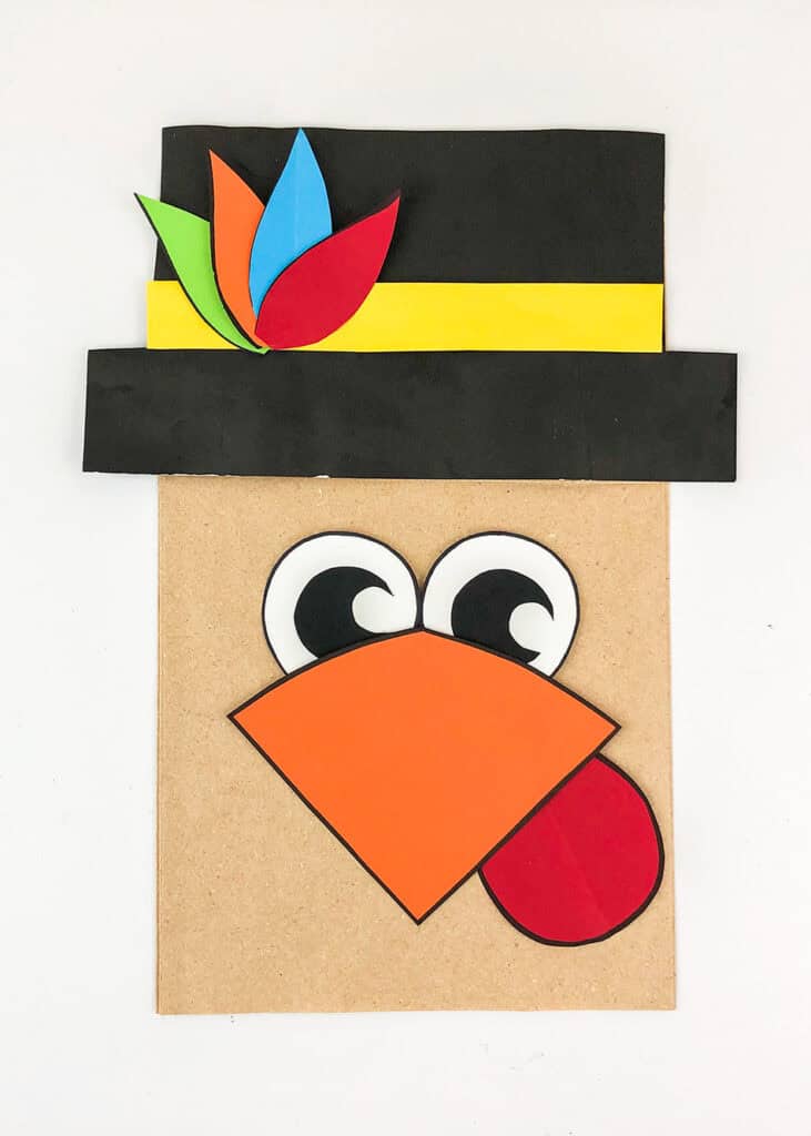 Pilgrim Paper Bag Thanksgiving Turkey Beak and snood