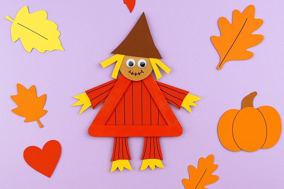 Popsicle Scarecrow Craft for Kids
