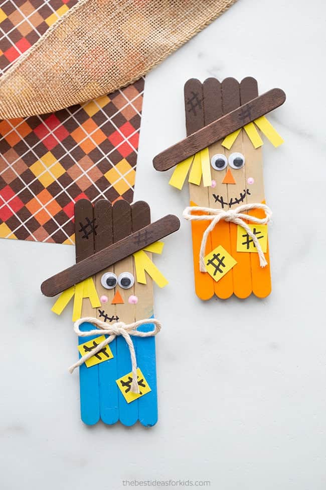 Popsicle Stick Scarecrow by the best ideas for kids