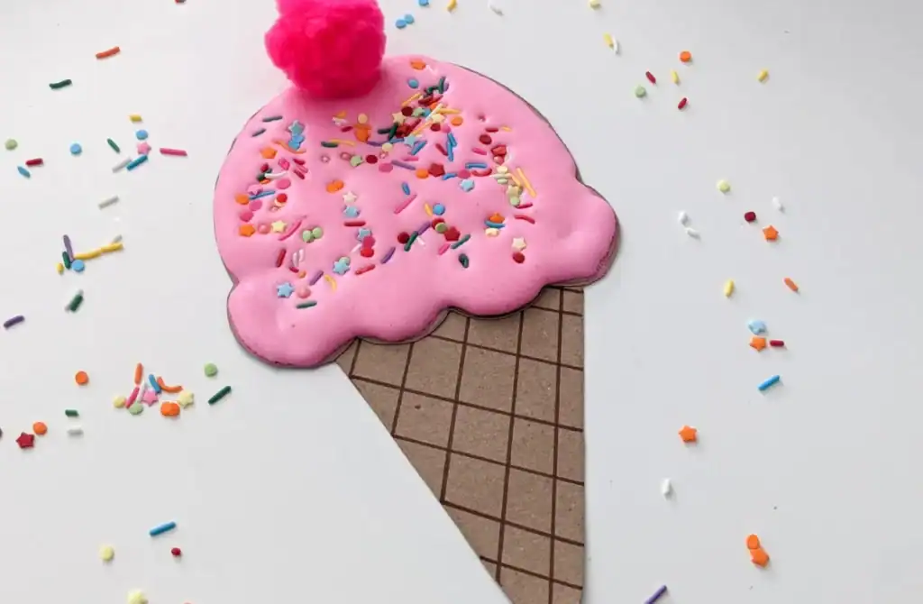 Puffy Paint Ice Cream Cone by crafting a fun life