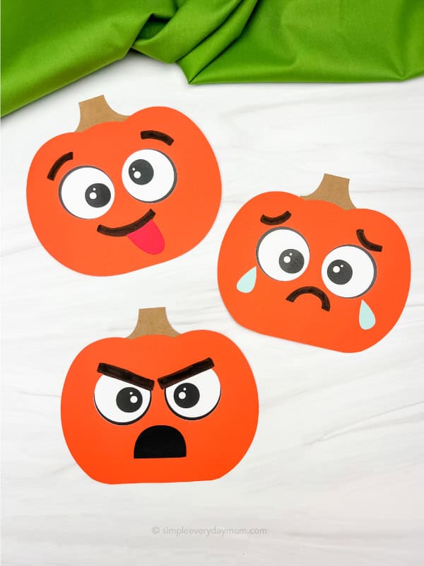 Pumpkin Emotions Craft For Kids by Simple Every Day mom