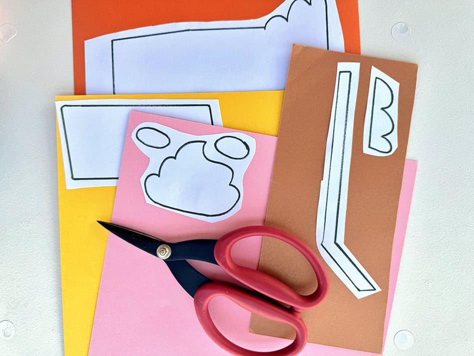 Pumpkin Pie Craft for Kids Template Pieces