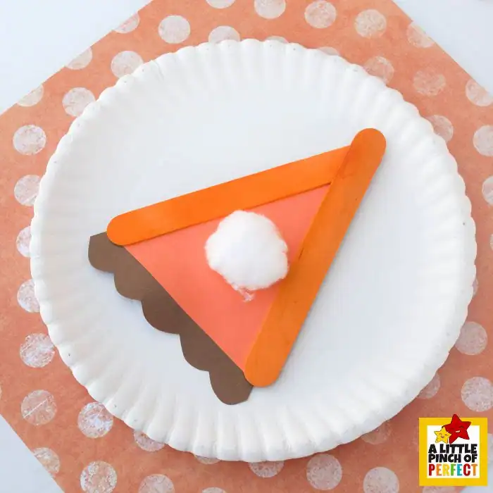 Pumpkin Pie Craft for Kids by a little pinch of perfect