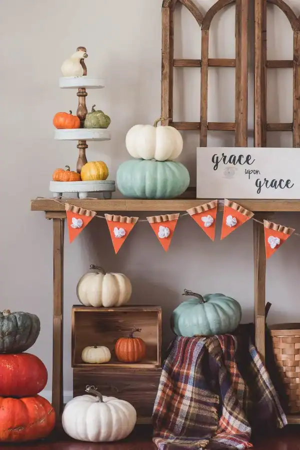 Pumpkin Pie Felt Garland Banner by the first year blog