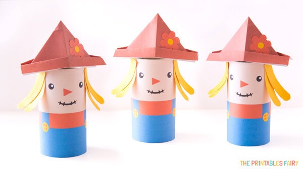 Scarecrow Toilet Paper Roll Craft by printables fairy