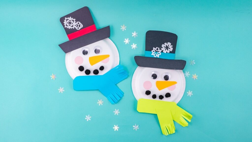 Snowman Paper Plate Craft by Super Simple