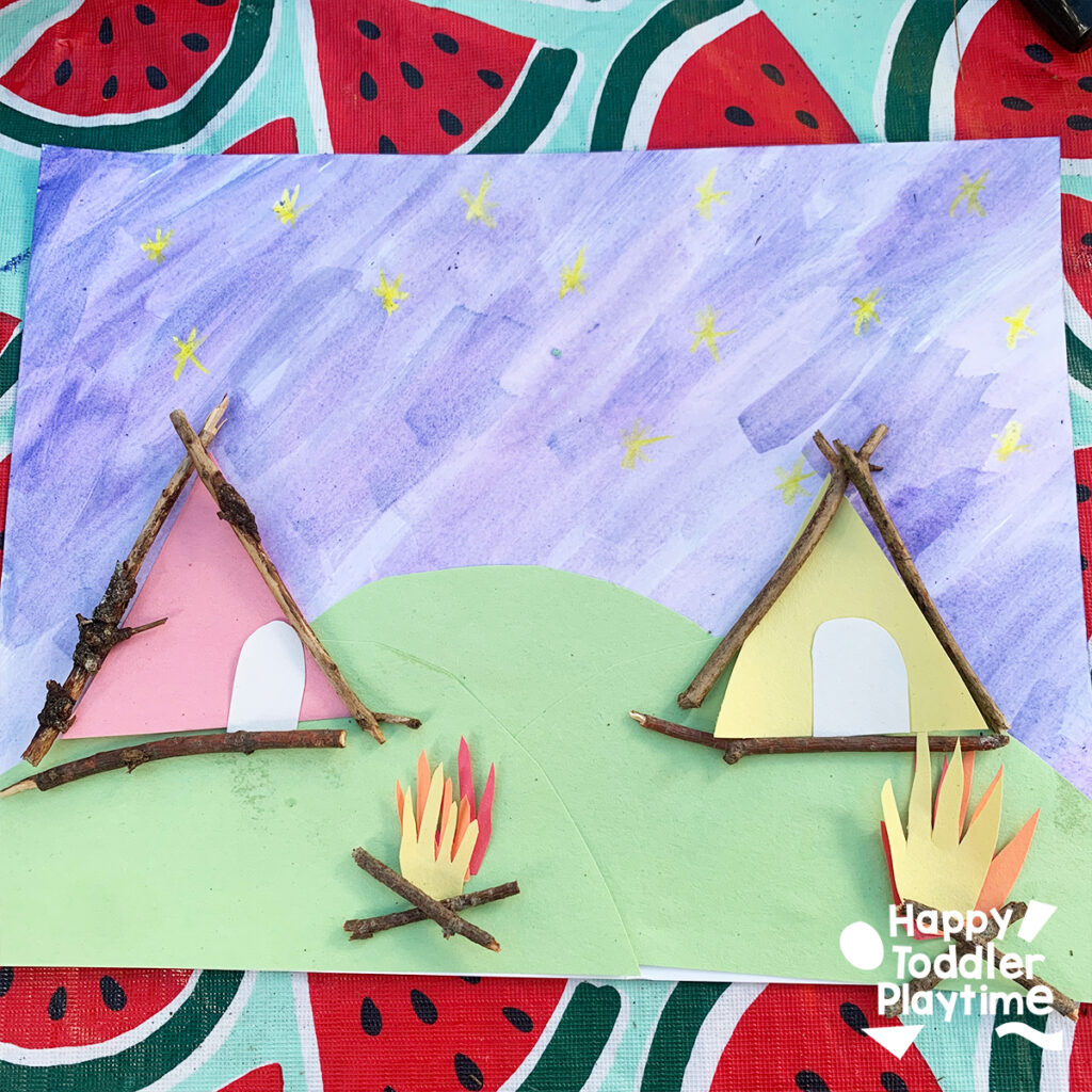 Tent by the Campfire Craft by happytoddlerplaytime