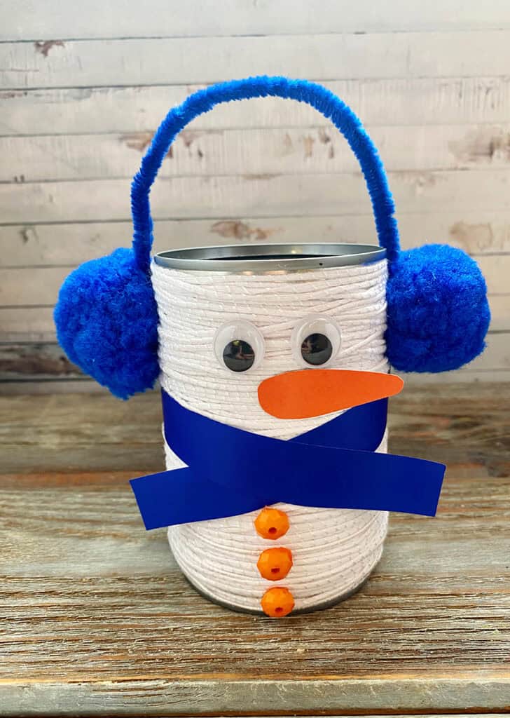 Tin Snowman Craft for Kids Winter Craft for Kids
