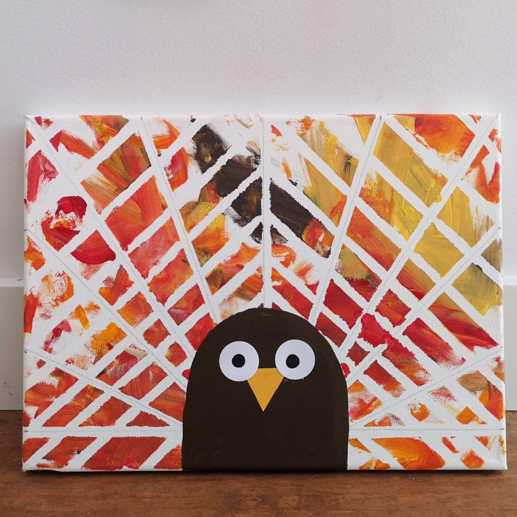 Toddler Turkey Art by champagne and sugar plums