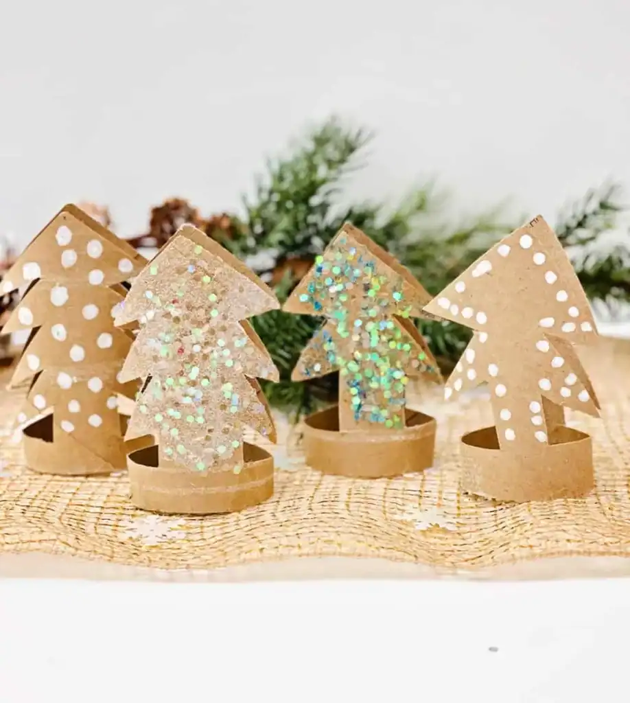 Toilet Paper Roll Christmas Trees by hello wonderful