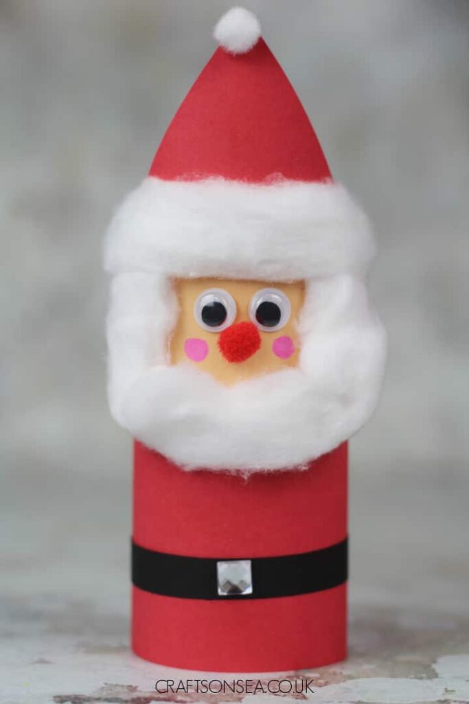 Toilet Paper Roll Santa Craft by crafts on sea