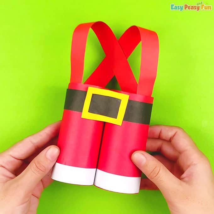 Toilet Paper Roll Santa Pants by easy peasy and fun