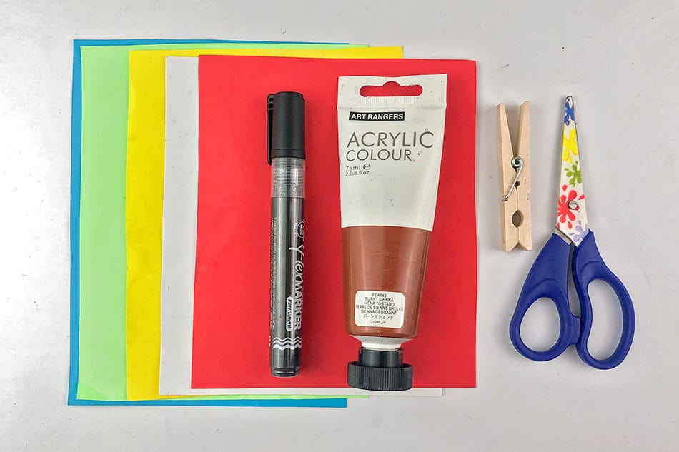 Turkey Clothespin Thanksgiving Craft Materials