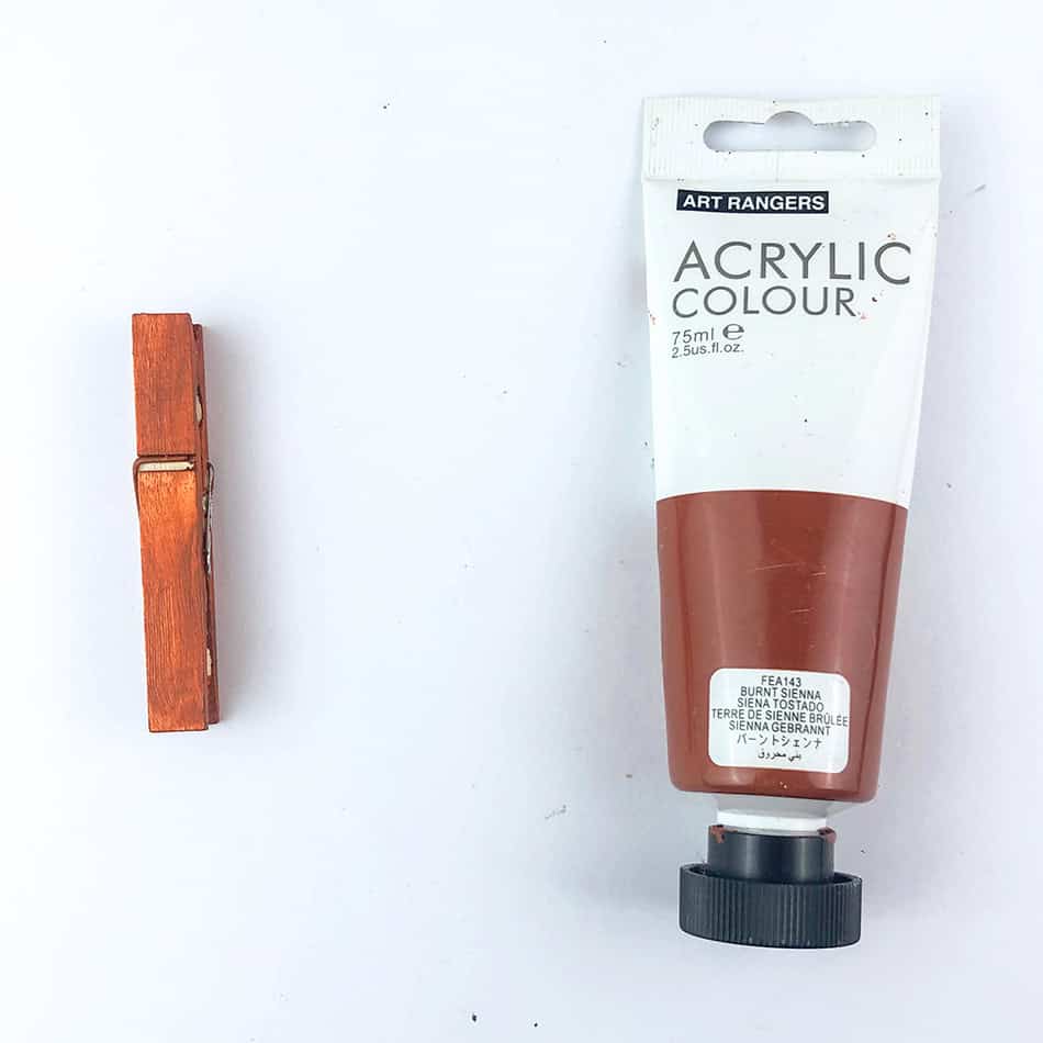 Turkey Clothespin Thanksgiving Craft Painting Body