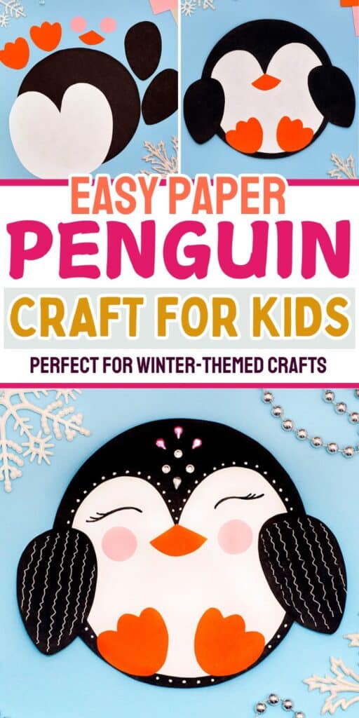 easy paper penguin craft for kids for winter