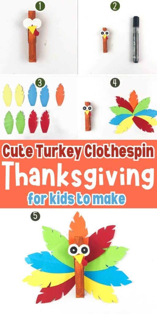 easy thanksgiving crafts for kids with clothespins