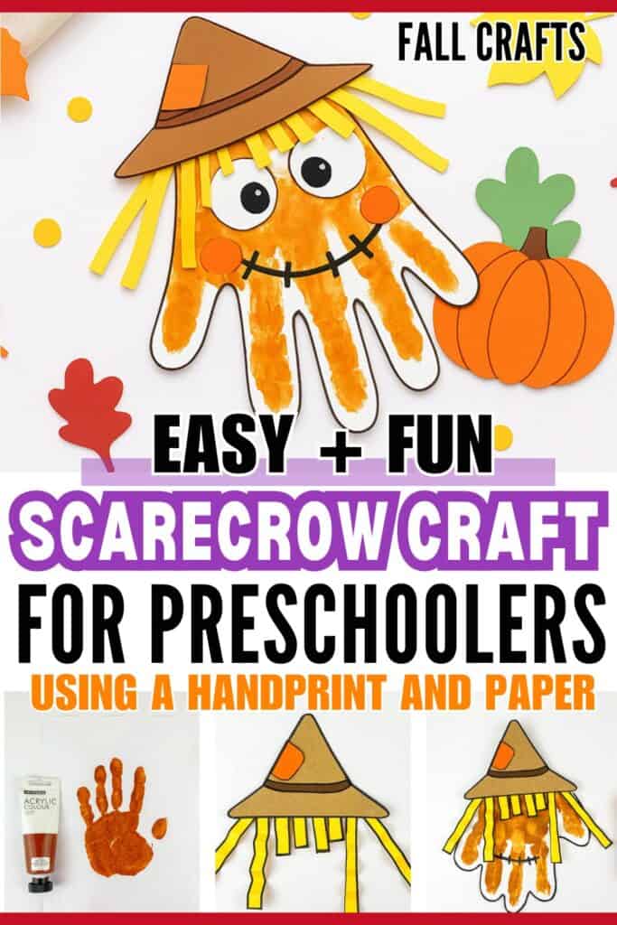 handprint scarecrow crafts preschool