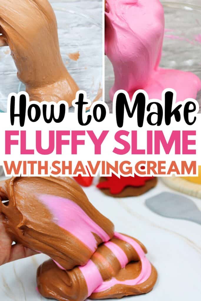 how to make fluffy homemade slime with shaving cream and glue - easy