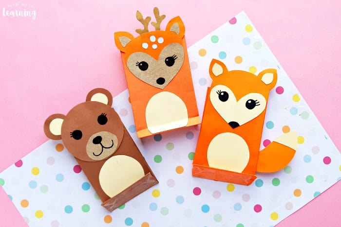 paper bag fox craft by look were learning