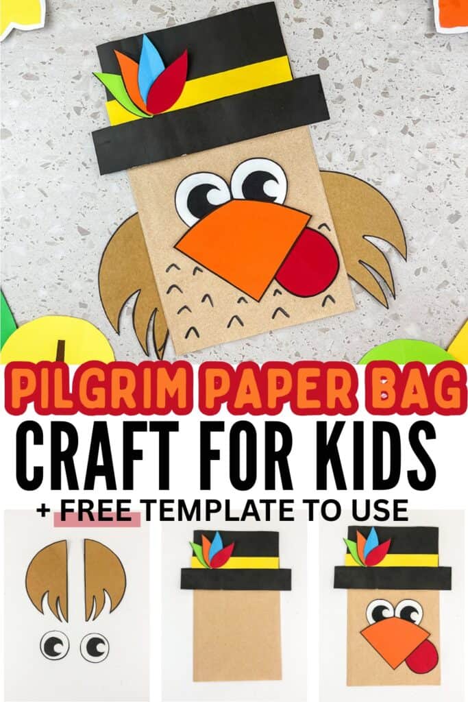 pilgrim turkey paper bag craft for kids