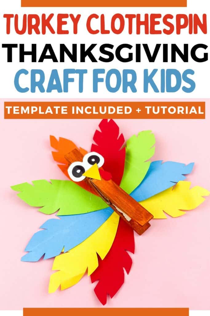 turkey thanksgiving clothespin craft for kids