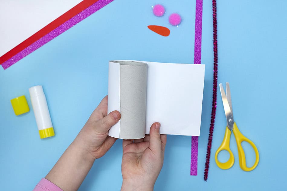 wrapping snowman toilet roll