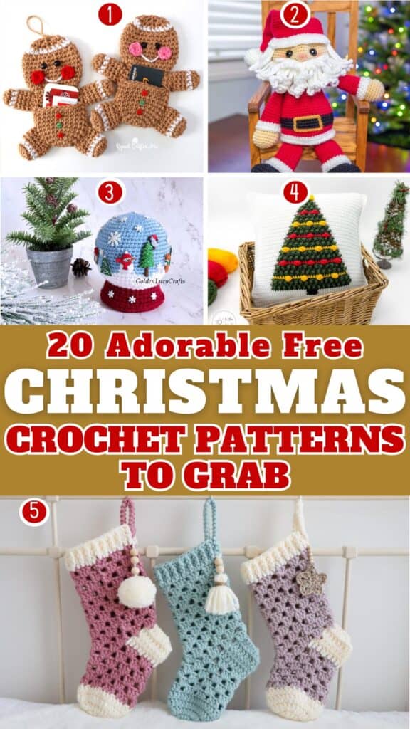 20 Adorable Free Christmas Crochet Patterns To Grab