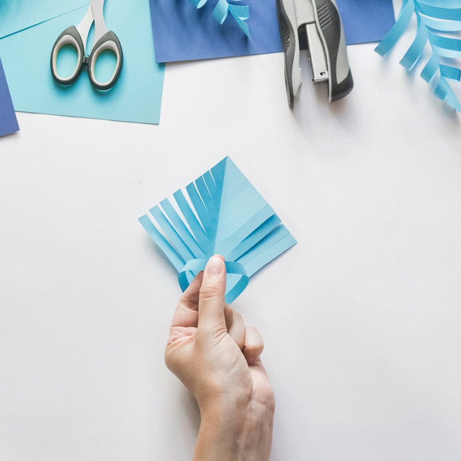 3D Paper Snowflake Step 8