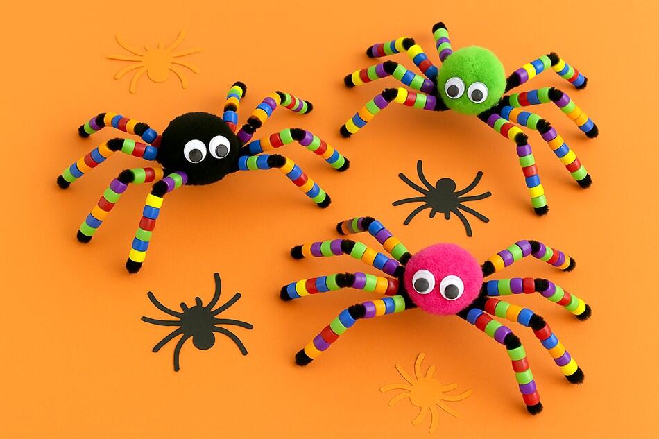 Bead and Pipe Cleaner Spider Craft for Kids
