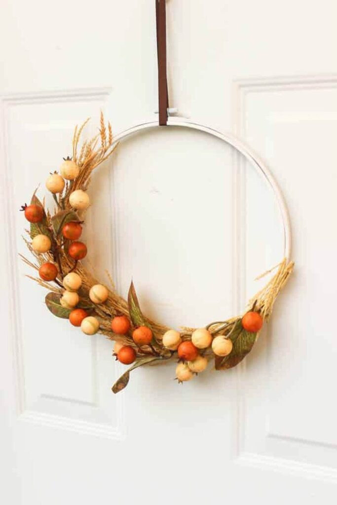 Beautiful Autumn Embroidery Hoop Wreath by Love Create and Celebrate Lindi and Russ
