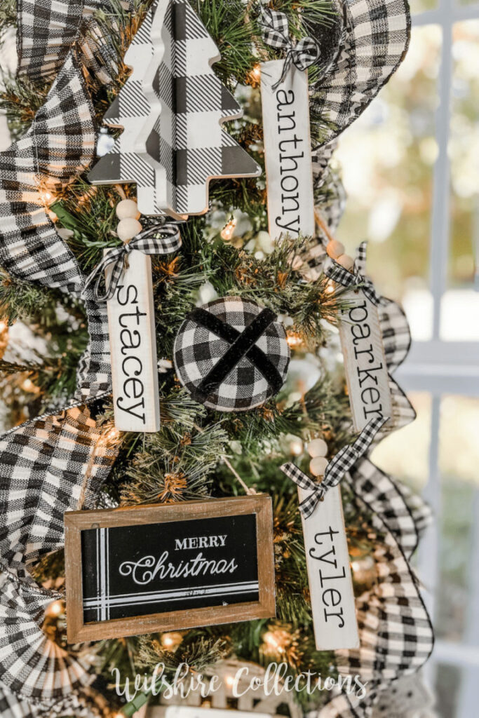 Black White Christmas Tree Inspiration by Wilshire Collections