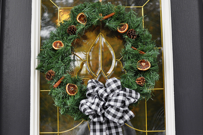 Buffalo Check Christmas Wreath DIY Tutorial by Artful Home Making