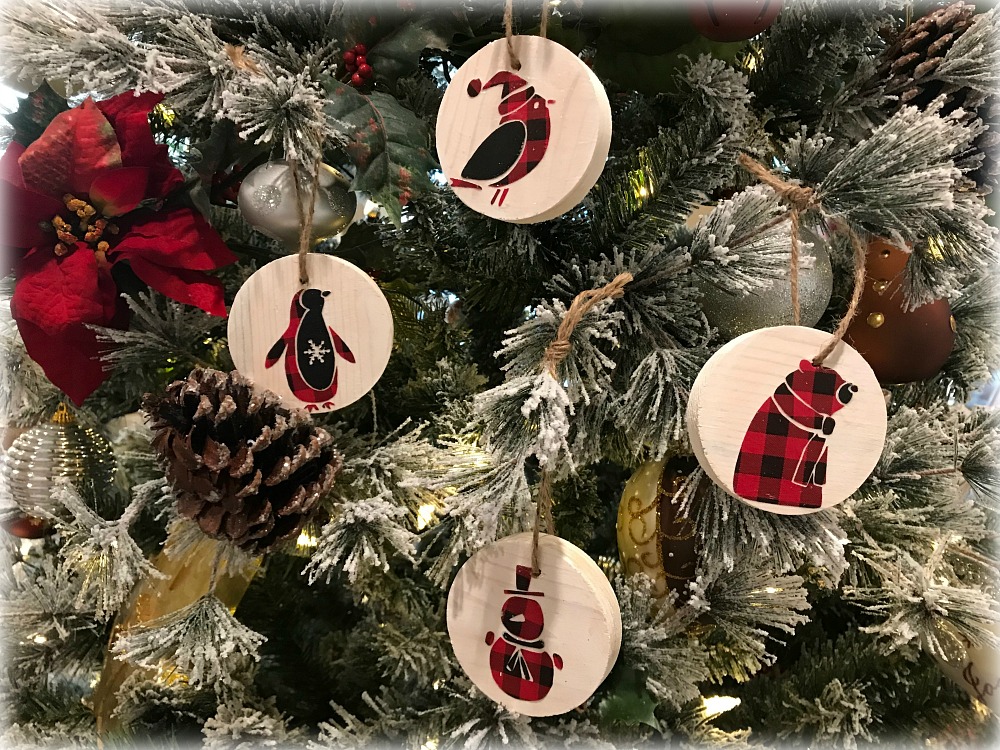 Buffalo Check DIY Ornaments by Crafting is my Therapy