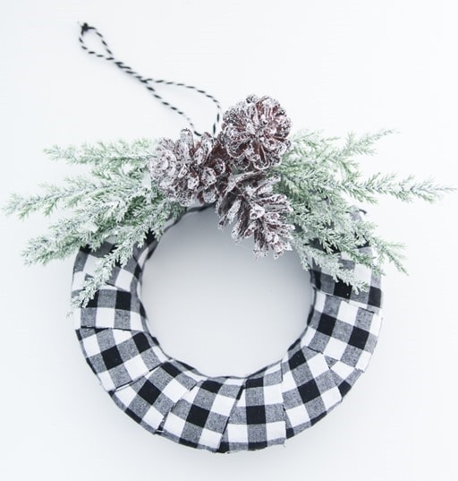 Buffalo Plaid Christmas Ornament by Lovely Etc