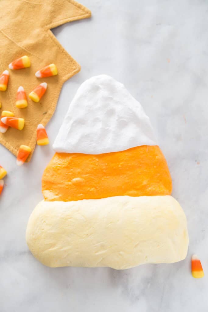 Candy Corn Slime by little bins for little hands