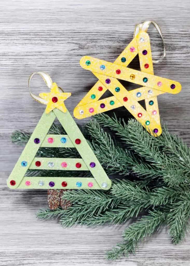 Christmas Craft Stick Ornaments Collection by the Anti June Cleaver