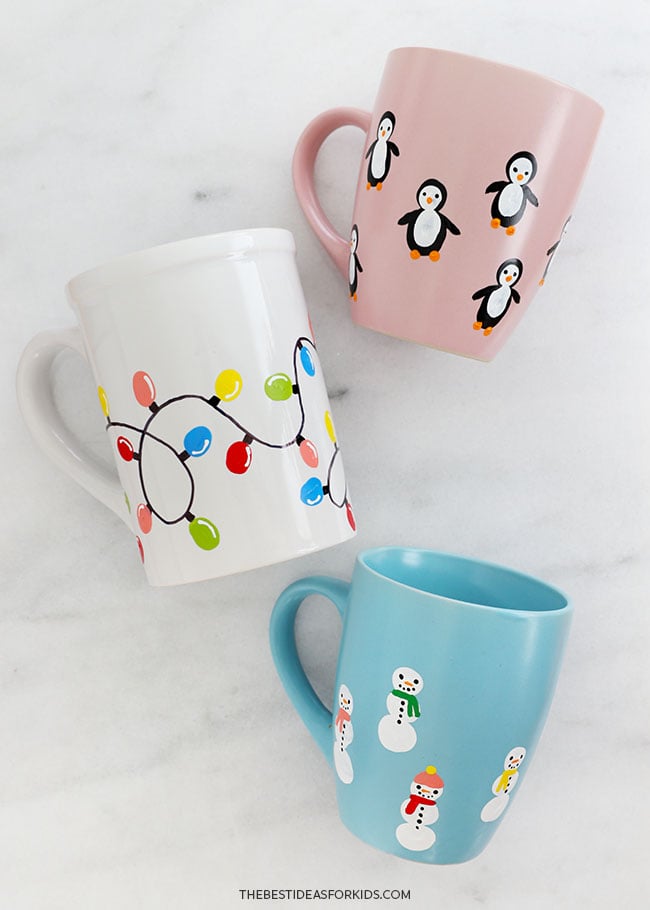 Christmas Fingerprint Mugs by the Best Ideas for Kids