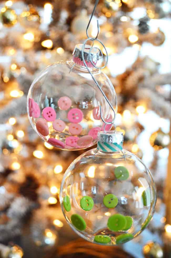 Christmas Ornament Button and Washi Tape by Fox Hollow Cottage