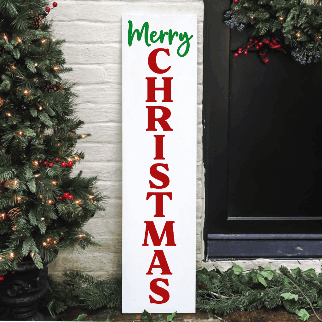 Christmas Porch Sign SVG by Kara Creates