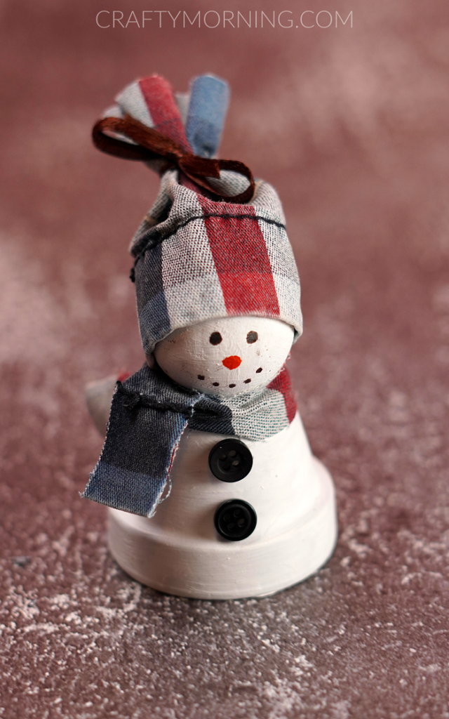 Clay Pot Snowman Craft by Crafty Morning