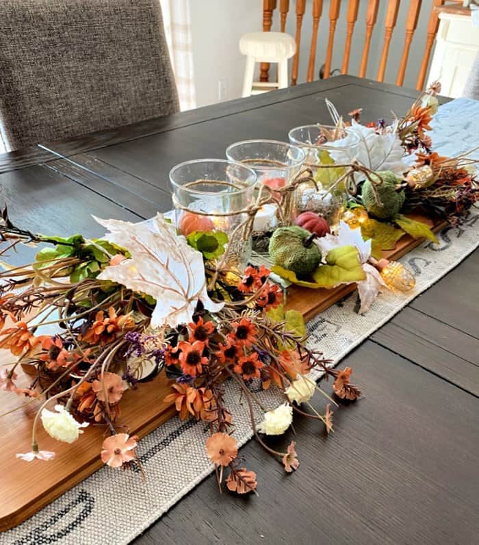 Colourful and Casual DIY Fall Centerpiece by Pretty DIY Home