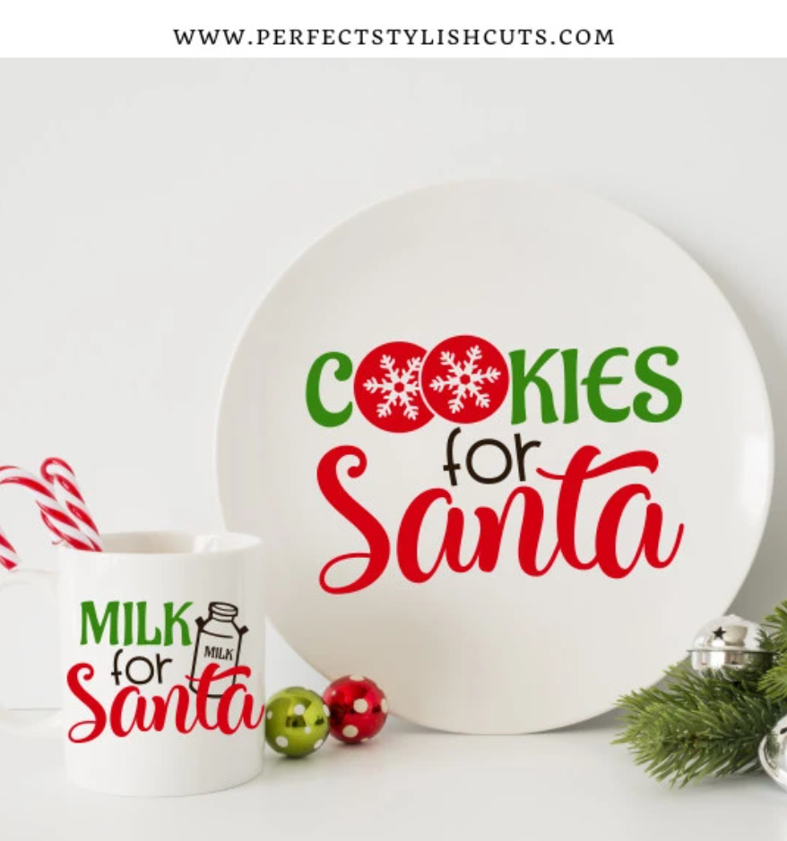 Cookies for Santa & Milk for Santa SVG Files by Perfect Stylish Cuts