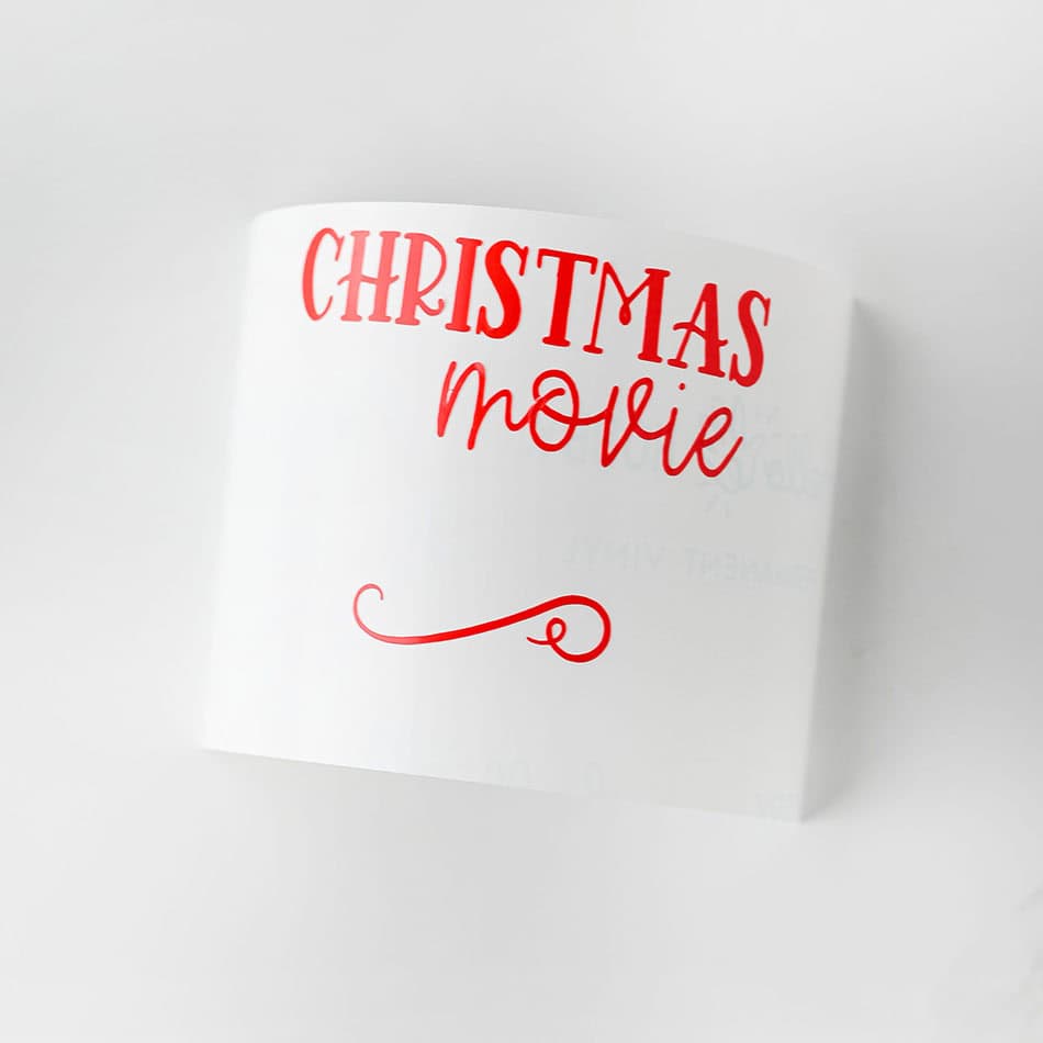 Cricut Christmas Vinyl Mug Step 2