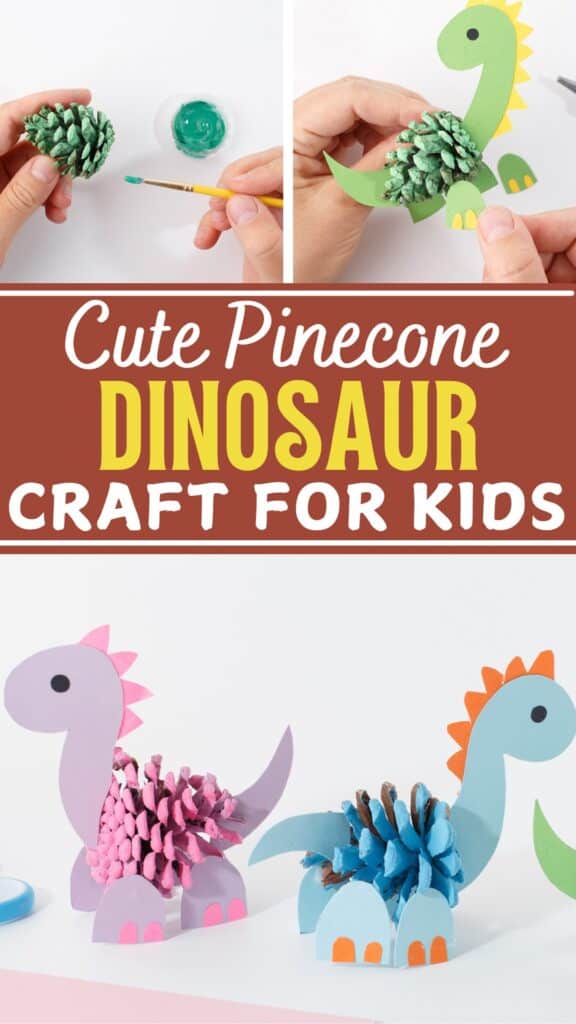 Cute DIY Pinecone Dinosaurs For Kids to Make