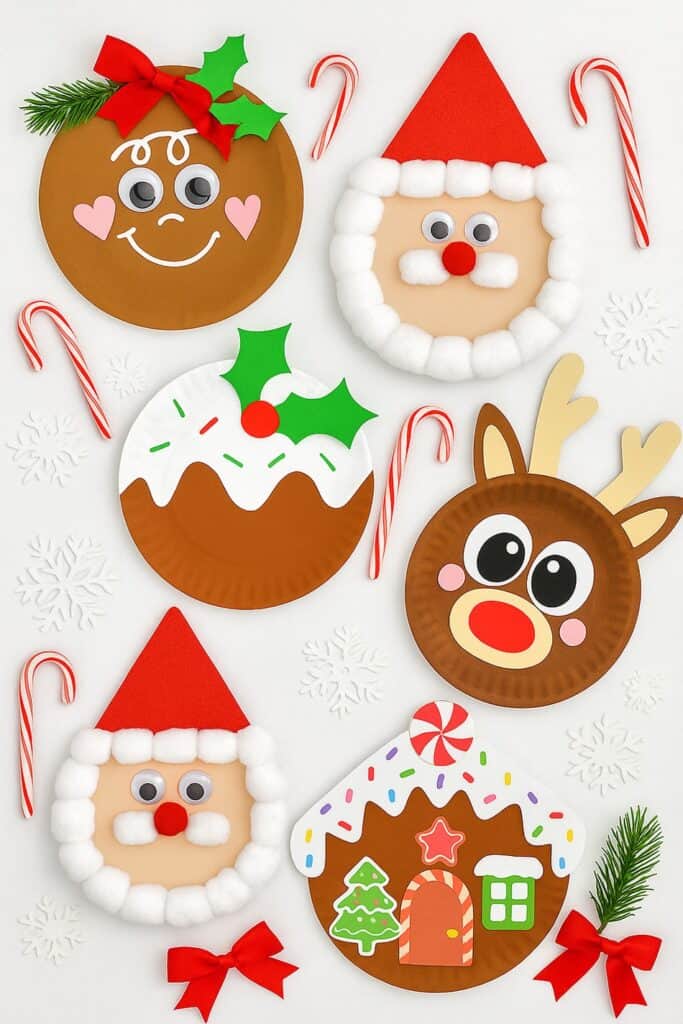 DIY Christmas paper plate crafts for kids