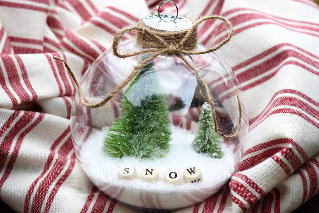 DIY Clear Christmas Ornaments Collection by She's Crafty and She Knows It