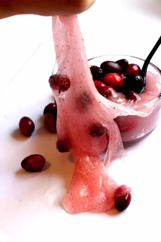 DIY Cranberry Slime Recipe by kimspireddiy