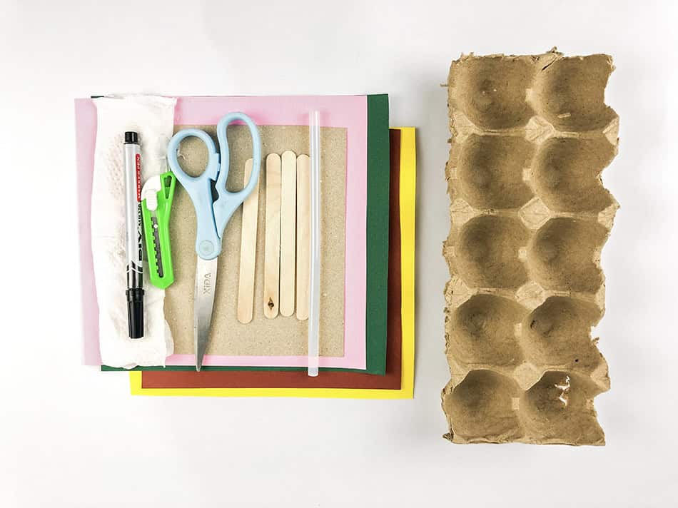 DIY Egg Carton Baby Jesus Nativity Christmas Craft Materials