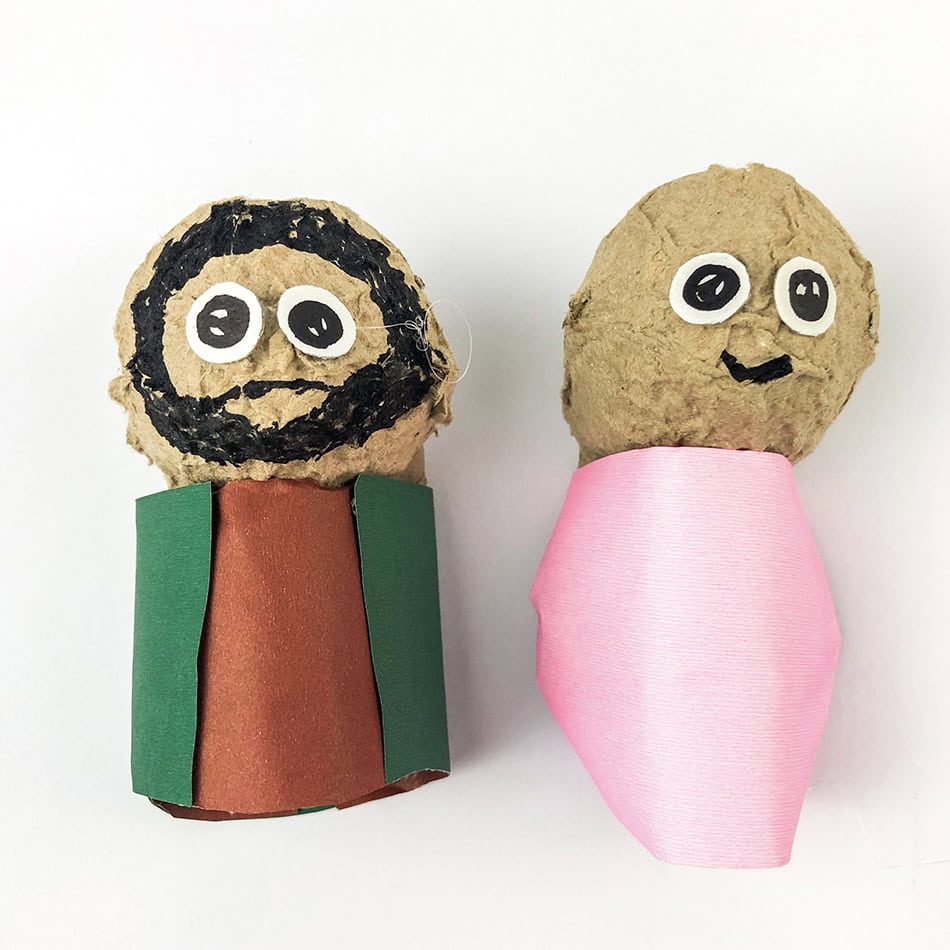 DIY Egg Carton Baby Jesus Nativity Christmas Craft Step 11