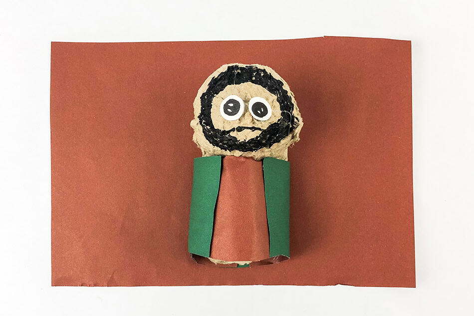 DIY Egg Carton Baby Jesus Nativity Christmas Craft Step 14